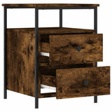 Bedside Cabinets 2 pcs Smoked Oak 44x45x60 cm Engineered Wood - 45-Degree Angle