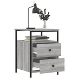 Bedside Cabinet Grey Sonoma 44x45x60 cm Engineered Wood - Top-Down View