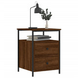 Bedside Cabinet Brown Oak 44x45x60 cm Engineered Wood - Close-Up Angle