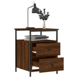 Bedside Cabinet Brown Oak 44x45x60 cm Engineered Wood - Low Angle