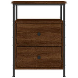 Bedside Cabinet Brown Oak 44x45x60 cm Engineered Wood - Side View