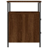 Bedside Cabinet Brown Oak 44x45x60 cm Engineered Wood - Rear View