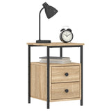 Bedside Cabinets 2 pcs Sonoma Oak 34x35.5x50 cm Engineered Wood - Side View