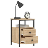 Bedside Cabinets 2 pcs Sonoma Oak 34x35.5x50 cm Engineered Wood - Top-Down View