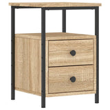 Bedside Cabinets 2 pcs Sonoma Oak 34x35.5x50 cm Engineered Wood - 45-Degree Angle