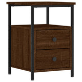 Bedside Cabinet Brown Oak 34x35.5x50 cm Engineered Wood