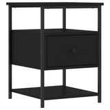 Bedside Cabinet Black 40x42x56 cm Engineered Wood - Front View