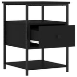 Bedside Cabinet Black 40x42x56 cm Engineered Wood - 45-Degree Angle