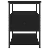 Bedside Cabinet Black 40x42x56 cm Engineered Wood