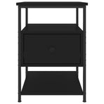 Bedside Cabinet Black 40x42x56 cm Engineered Wood
