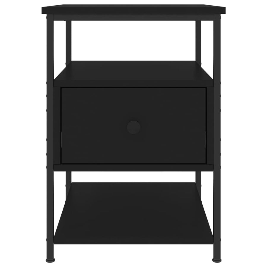 Bedside Cabinet Black 40x42x56 cm Engineered Wood