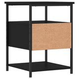 Bedside Cabinet Black 40x42x56 cm Engineered Wood - Low Angle