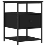 Bedside Cabinets 2 pcs Black 40x42x56 cm Engineered Wood - Side View
