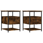 Bedside Cabinets 2 pcs Smoked Oak 40x42x56 cm Engineered Wood