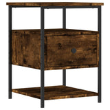 Bedside Cabinets 2 pcs Smoked Oak 40x42x56 cm Engineered Wood - Side View