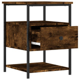Bedside Cabinets 2 pcs Smoked Oak 40x42x56 cm Engineered Wood - Rear View