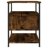 Bedside Cabinets 2 pcs Smoked Oak 40x42x56 cm Engineered Wood - Low Angle