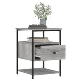 Bedside Cabinets 2 pcs Grey Sonoma 40x42x56 cm Engineered Wood - 45-Degree Angle