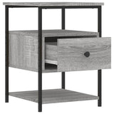 Bedside Cabinets 2 pcs Grey Sonoma 40x42x56 cm Engineered Wood - Rear View