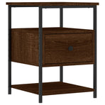 Bedside Cabinet Brown Oak 40x42x56 cm Engineered Wood