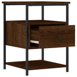 Bedside Cabinet Brown Oak 40x42x56 cm Engineered Wood - 45-Degree Angle