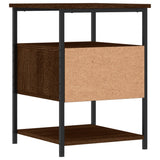 Bedside Cabinet Brown Oak 40x42x56 cm Engineered Wood - Low Angle