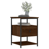 Bedside Cabinets 2 pcs Brown Oak 40x42x56 cm Engineered Wood - Top-Down View