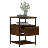 Bedside Cabinets 2 pcs Brown Oak 40x42x56 cm Engineered Wood - 45-Degree Angle