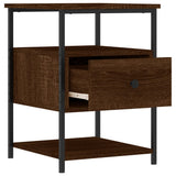 Bedside Cabinets 2 pcs Brown Oak 40x42x56 cm Engineered Wood - Rear View