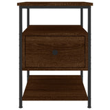 Bedside Cabinets 2 pcs Brown Oak 40x42x56 cm Engineered Wood - Close-Up Angle