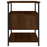 Bedside Cabinets 2 pcs Brown Oak 40x42x56 cm Engineered Wood - Low Angle
