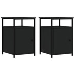 Bedside Cabinets 2 pcs Black 40x42x60 cm Engineered Wood