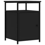 Bedside Cabinets 2 pcs Black 40x42x60 cm Engineered Wood - Side View