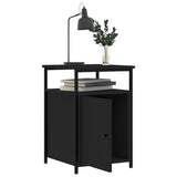 Bedside Cabinets 2 pcs Black 40x42x60 cm Engineered Wood - 45-Degree Angle