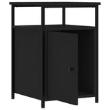 Bedside Cabinets 2 pcs Black 40x42x60 cm Engineered Wood - Rear View