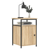 Bedside Cabinet Sonoma Oak 40x42x60 cm Engineered Wood - Side View