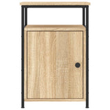 Bedside Cabinet Sonoma Oak 40x42x60 cm Engineered Wood - Rear View