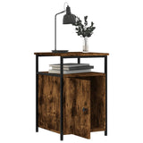 Bedside Cabinet Smoked Oak 40x42x60 cm Engineered Wood - Top-Down View