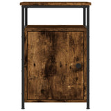 Bedside Cabinet Smoked Oak 40x42x60 cm Engineered Wood - Rear View