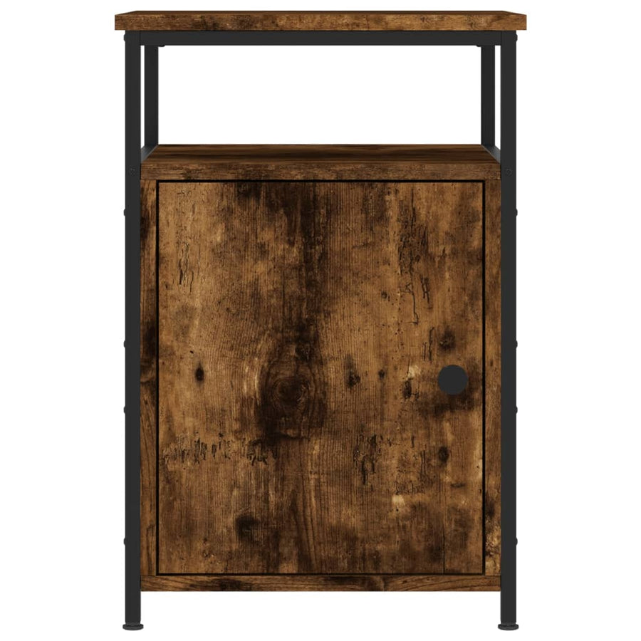 Bedside Cabinet Smoked Oak 40x42x60 cm Engineered Wood