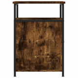 Bedside Cabinet Smoked Oak 40x42x60 cm Engineered Wood - Close-Up Angle