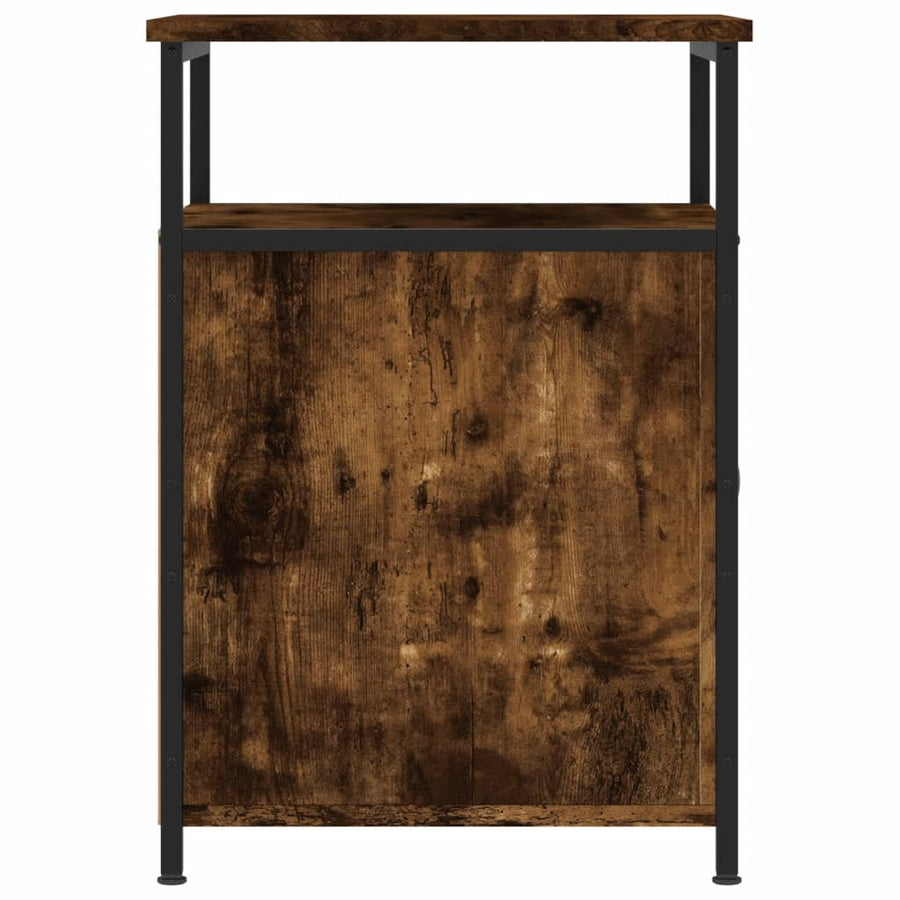 Bedside Cabinet Smoked Oak 40x42x60 cm Engineered Wood