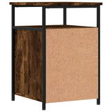 Bedside Cabinet Smoked Oak 40x42x60 cm Engineered Wood - Low Angle