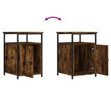 Bedside Cabinets 2 pcs Smoked Oak 40x42x60 cm Engineered Wood - Extra Image
