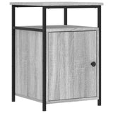 Bedside Cabinet Grey Sonoma 40x42x60 cm Engineered Wood - Front View