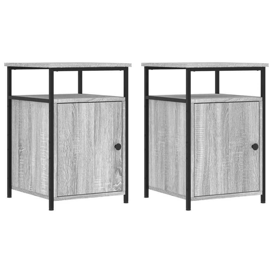 Bedside Cabinets 2 pcs Grey Sonoma 40x42x60 cm Engineered Wood