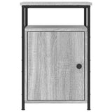 Bedside Cabinets 2 pcs Grey Sonoma 40x42x60 cm Engineered Wood - Close-Up Angle