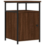 Bedside Cabinet Brown Oak 40x42x60 cm Engineered Wood - Front View
