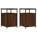 Bedside Cabinets 2 pcs Brown Oak 40x42x60 cm Engineered Wood