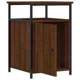 Bedside Cabinets 2 pcs Brown Oak 40x42x60 cm Engineered Wood - Rear View